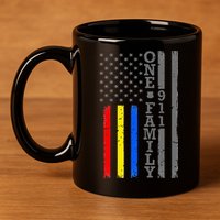 Fire Police Dispatcher 911 Emergency Services 11oz C Handle Ceramic Mug