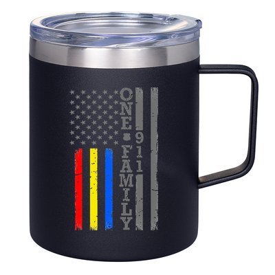 Fire Police Dispatcher 911 Emergency Services 12oz Stainless Steel Coffee Mug