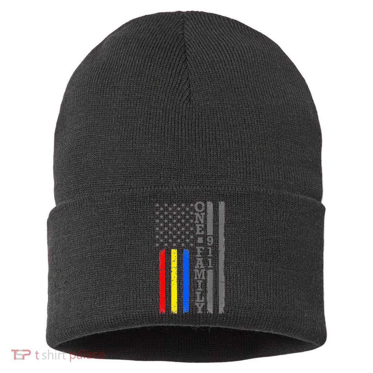 Fire Police Dispatcher 911 Emergency Services Sustainable Knit Beanie