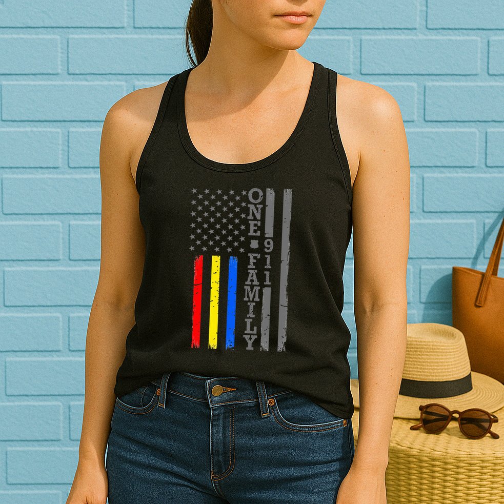 Fire Police Dispatcher 911 Emergency Services Womens Tank Top