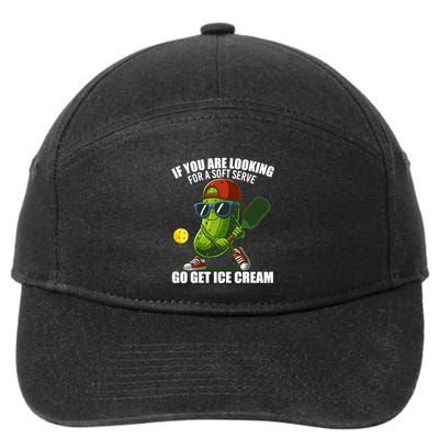 Funny Pickleball Design Funny Pickle Pickleball Graphic 7-Panel Snapback Hat