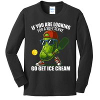 Funny Pickleball Design Funny Pickle Pickleball Graphic Kids Long Sleeve Shirt