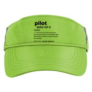 Funny Pilot Definition Design Airplane Jet Aviation Graphic Adult Drive Performance Visor