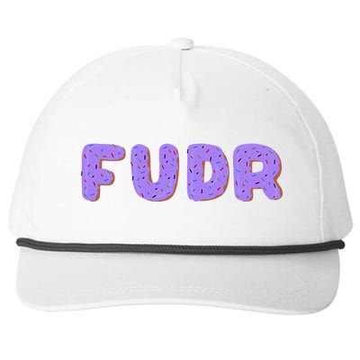 Fudr Purple Donuts Multi Color Snapback Five-Panel Rope Hat