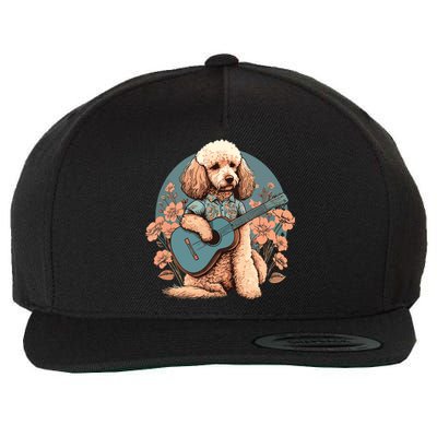 Funny Poodle Dog Miniature Poodle Toy Poodle Country Music Wool Snapback Cap