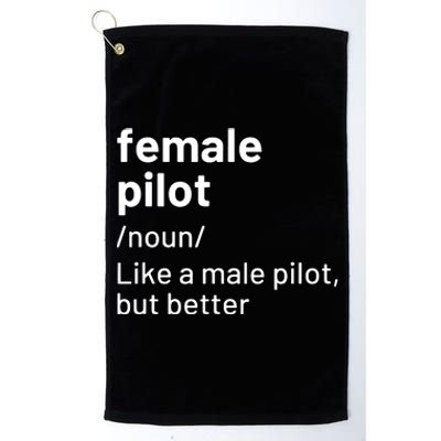 Female Pilot Definition Platinum Collection Golf Towel