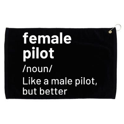 Female Pilot Definition Grommeted Golf Towel