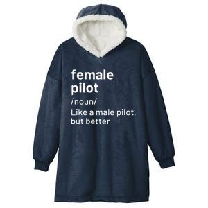 Female Pilot Definition Hooded Wearable Blanket