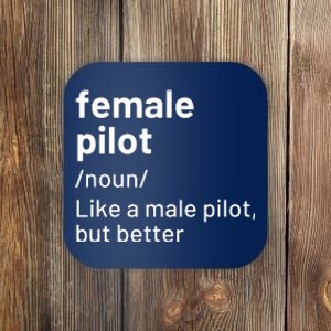 Female Pilot Definition Coaster