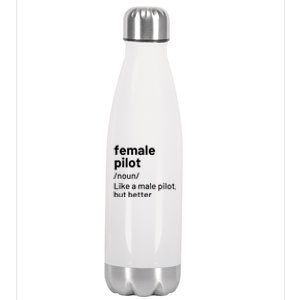 Female Pilot Definition Stainless Steel Insulated Water Bottle