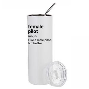 Female Pilot Definition Stainless Steel Tumbler