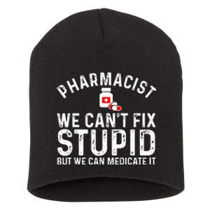 Funny Pharmacy Design For Pharmacist Wo Pharmacy Tech Short Acrylic Beanie