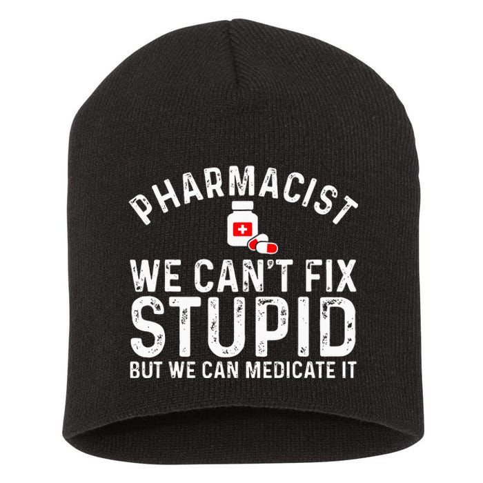 Funny Pharmacy Design For Pharmacist Wo Pharmacy Tech Short Acrylic Beanie