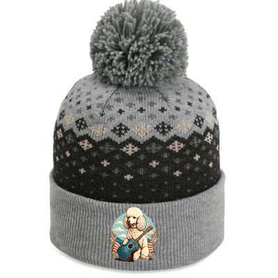 Funny Poodle Dog Miniature Poodle Toy Poodle Country Music The Baniff Cuffed Pom Beanie