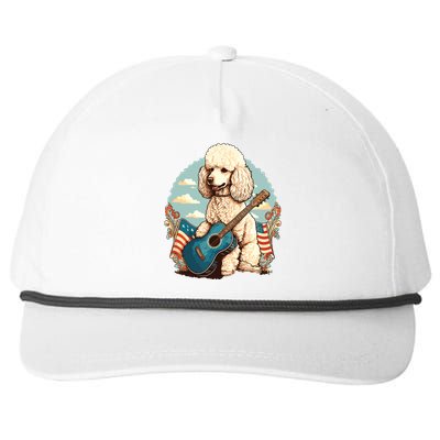 Funny Poodle Dog Miniature Poodle Toy Poodle Country Music Snapback Five-Panel Rope Hat