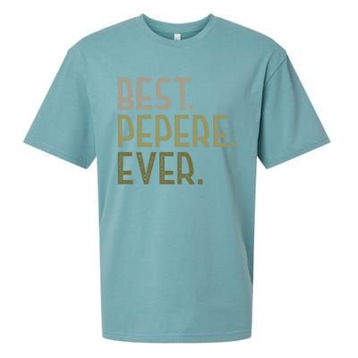 Funny Pepere Design For Grandad Fathers Day Best Pepere Ever Gift Sueded Cloud Jersey T-Shirt