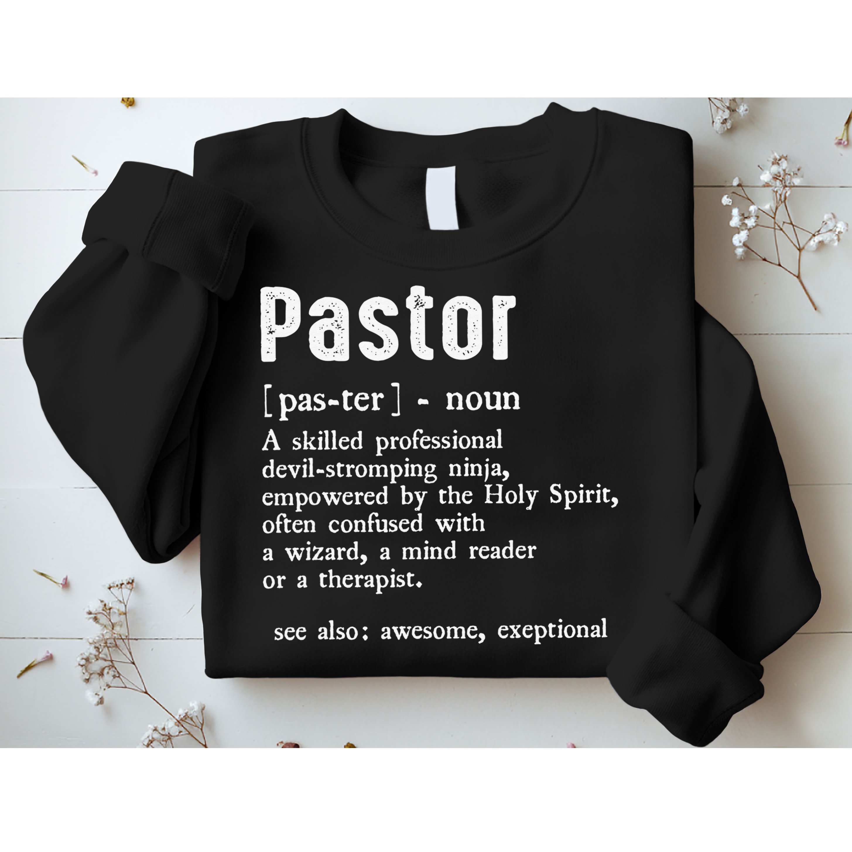Funny Pastor Definition Gift Christian Preachers Sweatshirt