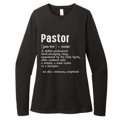 Funny Pastor Definition Gift Christian Preachers Womens CVC Long Sleeve Shirt