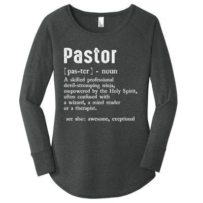 Funny Pastor Definition Gift Christian Preachers Women's Perfect Tri Tunic Long Sleeve Shirt