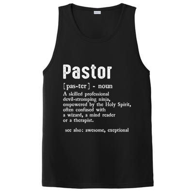 Funny Pastor Definition Gift Christian Preachers PosiCharge Competitor Tank
