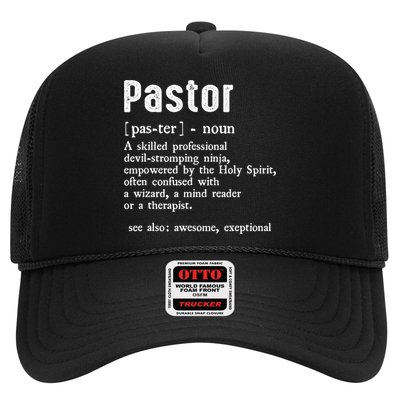 Funny Pastor Definition Gift Christian Preachers Trucker Hat