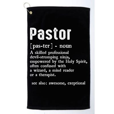 Funny Pastor Definition Gift Christian Preachers Golf Towel