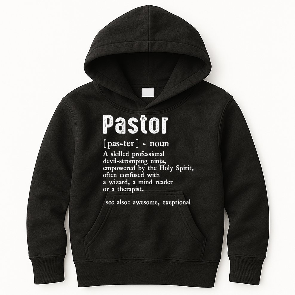 Funny Pastor Definition Gift Christian Preachers Kids Hoodie