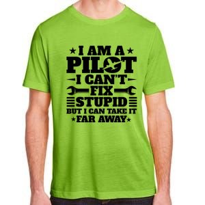 Funny Pilot Design Aviation Airplane Pilot And Gift Adult ChromaSoft Performance T-Shirt