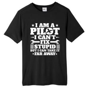 Funny Pilot Design Aviation Airplane Pilot And Gift Tall Fusion ChromaSoft Performance T-Shirt