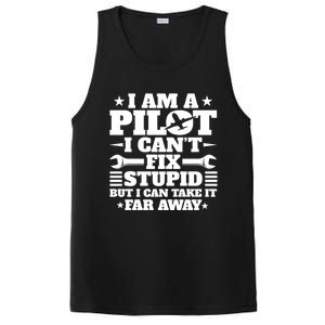 Funny Pilot Design Aviation Airplane Pilot And Gift PosiCharge Competitor Tank