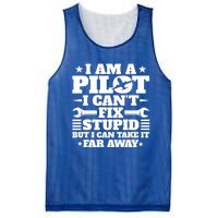 Funny Pilot Design Aviation Airplane Pilot And Gift Mesh Reversible Basketball Jersey Tank