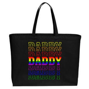 Funny Pride Daddy Proud Gay Lesbian LGBT Gift Fathers Day Cotton Canvas Jumbo Tote