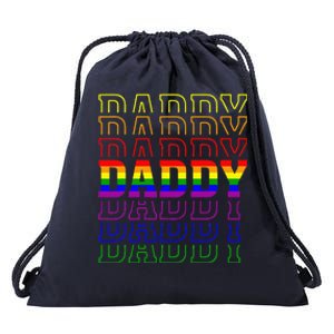 Funny Pride Daddy Proud Gay Lesbian LGBT Gift Fathers Day Drawstring Bag