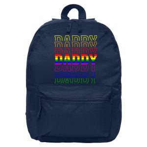 Funny Pride Daddy Proud Gay Lesbian LGBT Gift Fathers Day 16 in Basic Backpack