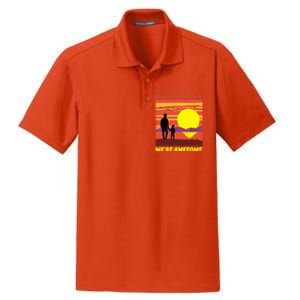 Funny Personalized Dear Dad Great Job Were Awesome Cool Dad Gift Dry Zone Grid Polo