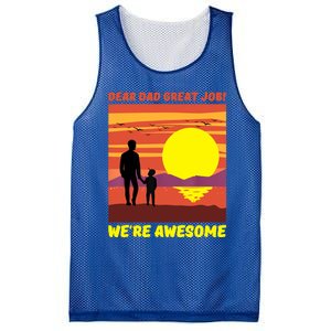 Funny Personalized Dear Dad Great Job Were Awesome Cool Dad Gift Mesh Reversible Basketball Jersey Tank