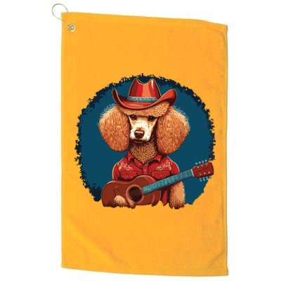 Funny Poodle Dog Miniature Poodle Toy Poodle Country Music Platinum Collection Golf Towel