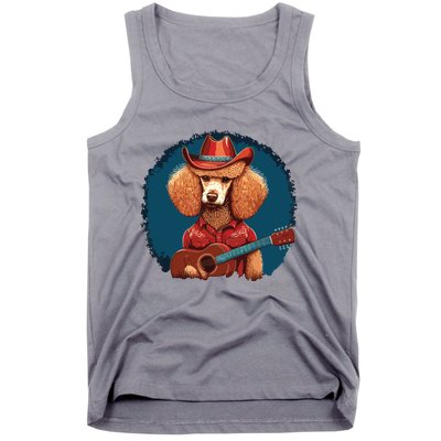 Funny Poodle Dog Miniature Poodle Toy Poodle Country Music Tank Top