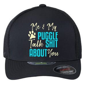 Funny Puggle Dog Pug Beagle Mom Dad Gift Idea Flexfit Unipanel Trucker Cap