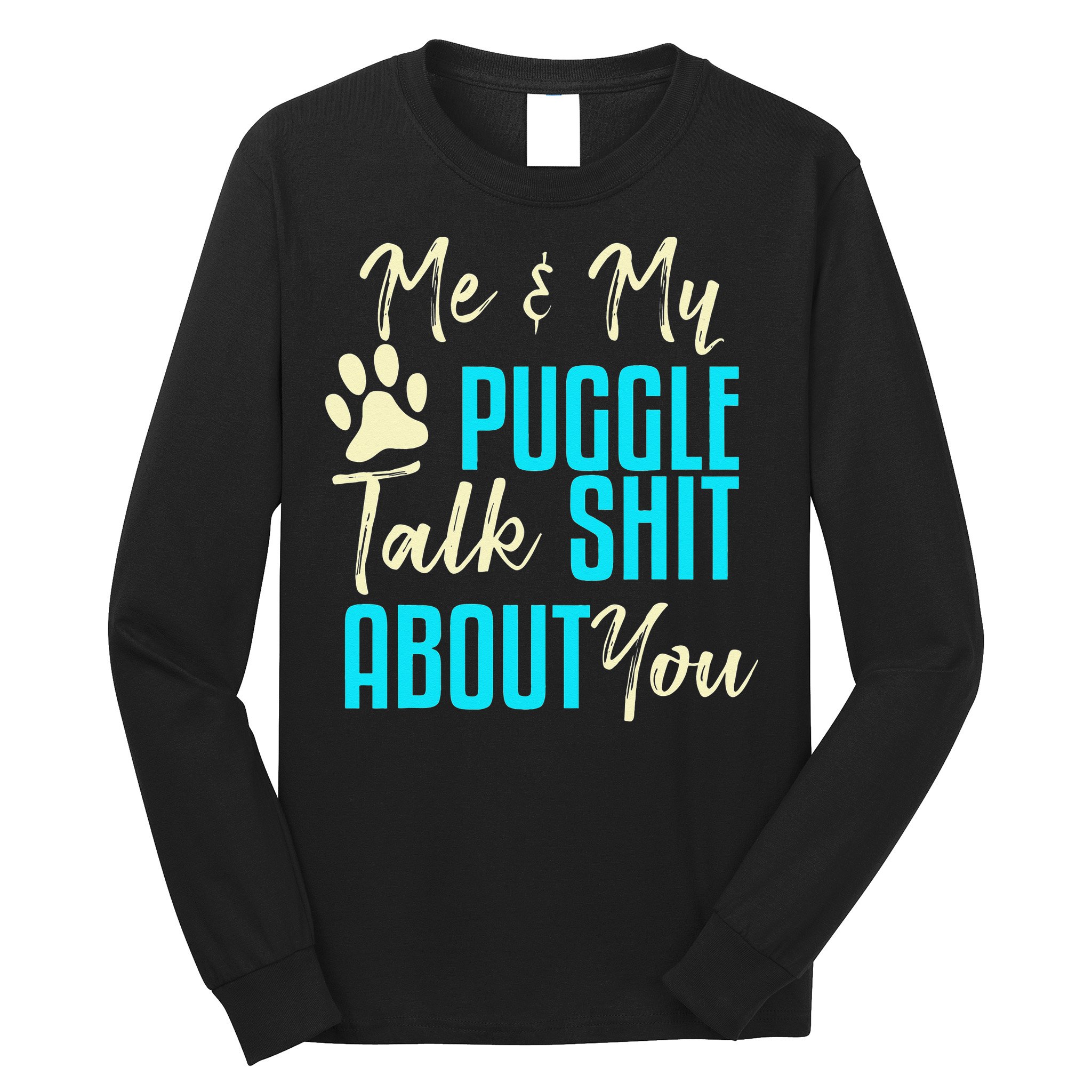 Funny Puggle Dog Pug Beagle Mom Dad Gift Idea Long Sleeve Shirt