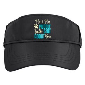 Funny Puggle Dog Pug Beagle Mom Dad Gift Idea Adult Drive Performance Visor