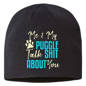 Funny Puggle Dog Pug Beagle Mom Dad Gift Idea Sustainable Beanie