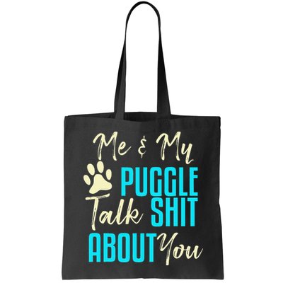 Funny Puggle Dog Pug Beagle Mom Dad Gift Idea Bag