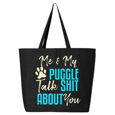 Funny Puggle Dog Pug Beagle Mom Dad Gift Idea 25L Jumbo Tote