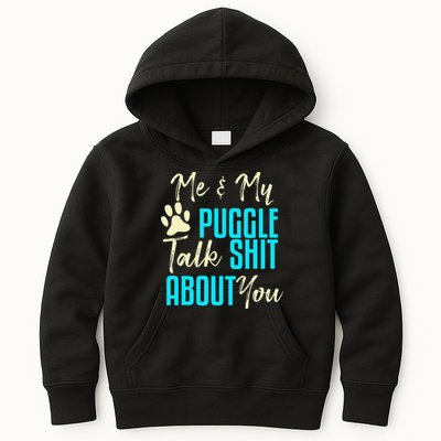 Funny Puggle Dog Pug Beagle Mom Dad Gift Idea Kids Hoodie