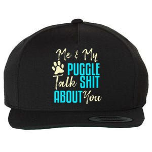 Funny Puggle Dog Pug Beagle Mom Dad Gift Idea Wool Snapback Cap