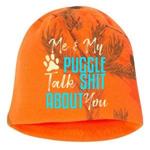 Funny Puggle Dog Pug Beagle Mom Dad Gift Idea Kati - Camo Knit Beanie