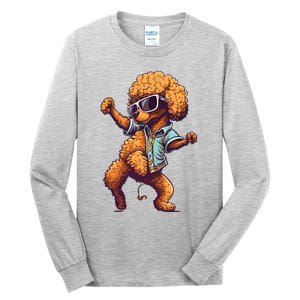 Funny Poodle Dog Miniature Poodle Toy Poodle Dance Dabbing Tall Long Sleeve T-Shirt