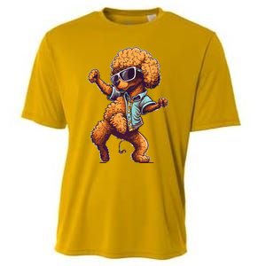 Funny Poodle Dog Miniature Poodle Toy Poodle Dance Dabbing Cooling Performance Crew T-Shirt