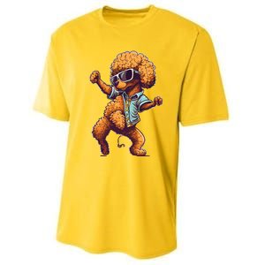 Funny Poodle Dog Miniature Poodle Toy Poodle Dance Dabbing Performance Sprint T-Shirt